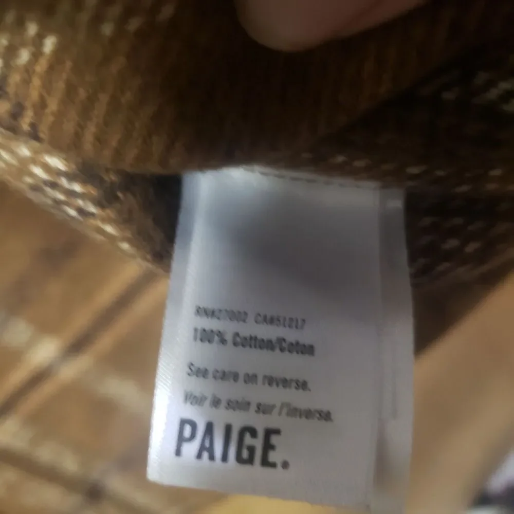 NWT Paige Seymore Overshirt Men's Rustic Plaid Light Brown Size Large #ABC